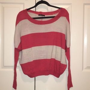 LF stores Button Back Striped Sweater
